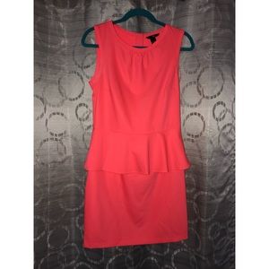 Coral peplum dress!